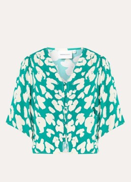 Fabienne Chapot Dames Starlet blouse met print in de kleur Groen