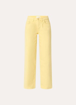 Fabienne Chapot Dames Lulu high waist loose fit jeans met gekleurde wassing in de kleur Lichtgeel