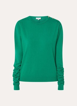 Fabienne Chapot Dames Molly fijngebreide pullover met ronde hals in de kleur Groen