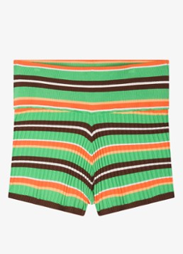 Fabienne Chapot Dames High waist slim fit korte broek met streepprint in de kleur Groen