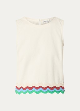 Fabienne Chapot Dames Ursa crop top met applicatie in de kleur Gebroken wit