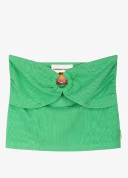 Fabienne Chapot Dames Benita crop top met cut-out detail in de kleur Groen