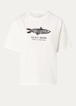 Fabienne Chapot Dames Fay geprint T-shirt in de kleur Gebroken wit