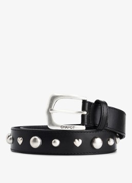 Fabienne Chapot Dames Play Of Studs riem van leer in de kleur Zwart
