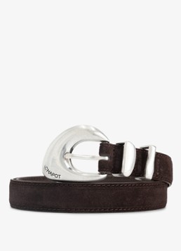 Fabienne Chapot Dames Precious Pebble riem van suède in de kleur Donkerbruin