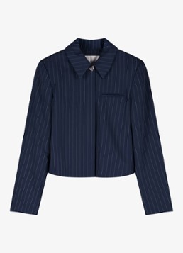 Fabienne Chapot Dames Vito blazer met krijtstreep in de kleur Donkerblauw