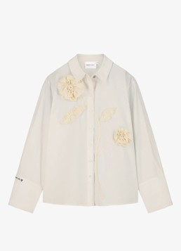 Fabienne Chapot Dames Alex blouse met applicatie in de kleur Gebroken wit