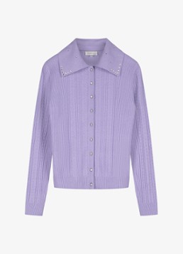 Fabienne Chapot Dames Nova kabelgebreid vest in de kleur Violet