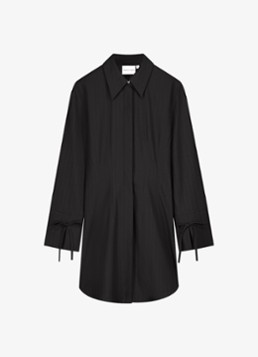 Fabienne Chapot Dames Elvira mini blousejurk met streepprint en gestrikt detail in de kleur Zwart
