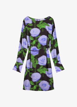 Fabienne Chapot Dames Rosa midi tuniekjurk met bloemprint in de kleur Paars