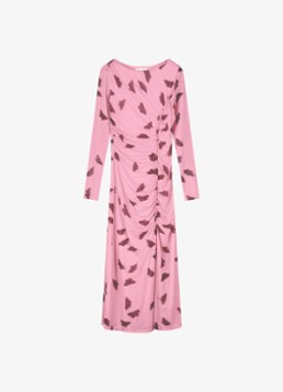 Fabienne Chapot Dames Lilea midi jurk van mesh met print in de kleur Roze