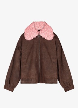 Fabienne Chapot Dames Jay bomberjack met colour blocking in de kleur Bruin
