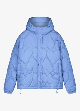 Fabienne Chapot Dames Prisca puffer met capuchon en steekzakken in de kleur Blauw