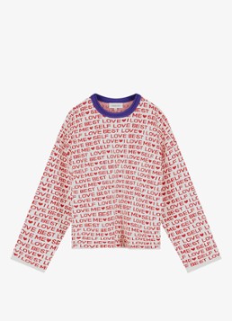 Fabienne Chapot Dames Love Letter pullover met print in de kleur Gebroken wit