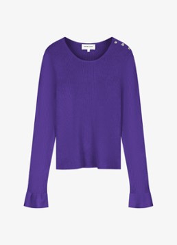 Fabienne Chapot Dames Lilo ribgebreide pullover in de kleur Paars