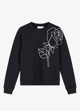 Fabienne Chapot Dames Hazel SS sweater met bloemenprint in de kleur Zwart