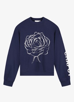 Fabienne Chapot Dames Luna sweater met print in de kleur Donkerblauw