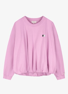 Fabienne Chapot Dames Bubble sweater met plooidetail in de kleur Roze