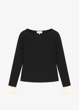 Fabienne Chapot Dames Pop top met boothals in de kleur Zwart