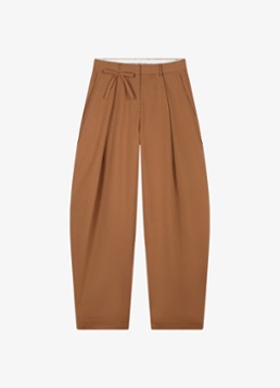 Fabienne Chapot Dames Charlot high waist wide leg pantalon met strikdetail in de kleur Camel