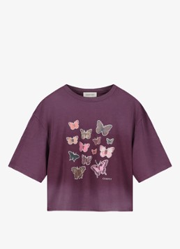 Fabienne Chapot Dames Benja T-shirt met print in de kleur Paars