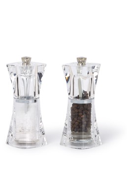 Cole & Mason Crystal peper- en zoutmolen 11 cm 2-delig Transparant - Deal