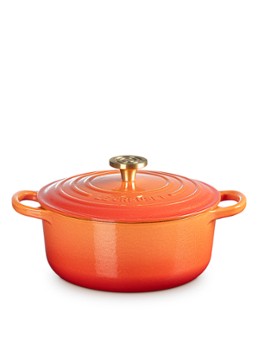 Le Creuset Signature braad-/stoofpan Ø24 cm Flamme Dorée / Oranje - Deal