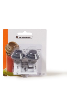 Le Creuset Wijnstop dop set van 2 Ebbenzwart / zwart - Deal