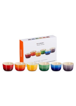 Le Creuset Rainbow ramekin 10 cl set van 6 Rood - Deal