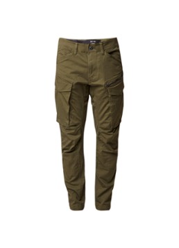 G-Star RAW Heren Rovic tapered fit cargobroek in katoenblend in de kleur Mosgroen, maat: W30/L34