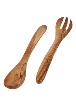 Bowls and Dishes Slacouvert van olijfhout 30 cm 2-delig Bruin - Deal
