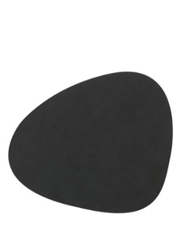 LIND DNA Table Mat Curve placemat van leer 37 x 44 cm Zwart - Deal