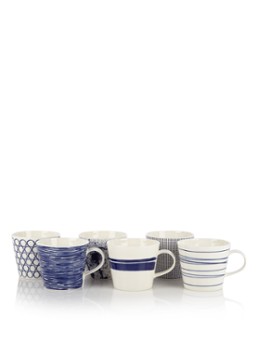 Royal Doulton Pacific mok 45 cl set van 6 Blauw - Deal