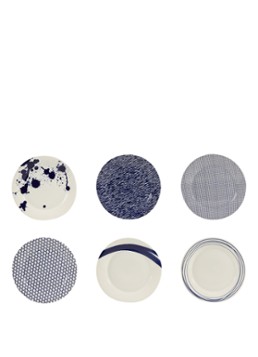 Royal Doulton Pacific ontbijtbord 23 cm set van 6 Blauw - Deal