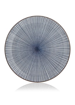 Tokyo Design Studio Sendan Blue Tokusa ontbijtbord 24 cm Donkerblauw - Deal