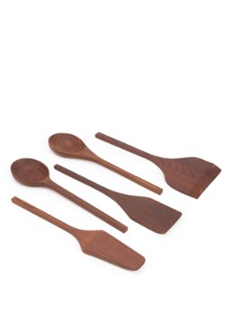 Serax Pure keukengerei van hout 5-delig Bruin - Deal
