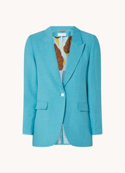 CINQUE Dames Cileccio blazer in linnenblend met klepzakken in de kleur Turquoise