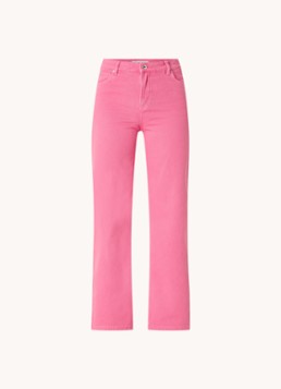CINQUE Dames High waist cropped wide leg jeans met gekleurde wassing in de kleur Roze