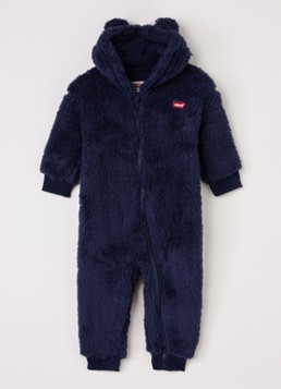 Levi's Meisjes Babypak met logoborduring in de kleur Donkerblauw, maat: 18M=86