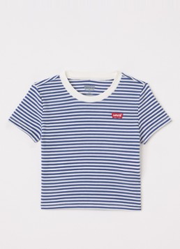 Levi's Meisjes T-shirt met streepprint in de kleur Blauw, maat: 12M=80