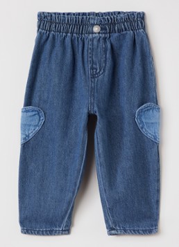 Levi's Meisjes Loose fit jeans met borduring in de kleur Blauw, maat: 18M=86