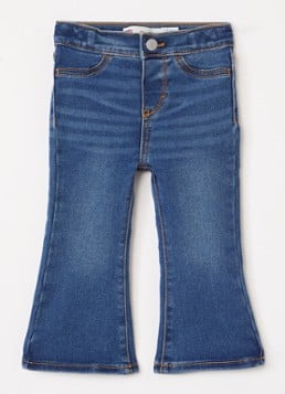 Levi's Meisjes Flared jeans met donkere wassing in de kleur Indigo, maat: 12M=80