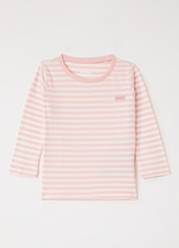 Levi's Meisjes Longsleeve met streepprint in de kleur Roze, maat: 18M=86