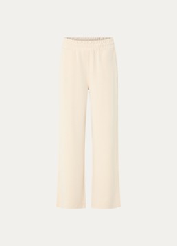 Moscow Dames Jo high waist wide fit pantalon met steekzakken in de kleur Creme