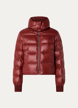 Moscow Dames Marcy puffer jack met donsvulling en afneembare capuchon in de kleur Roodbruin