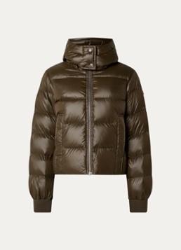 Moscow Dames Ullah puffer jas met donsvulling en glanzende finish in de kleur Bronsgroen