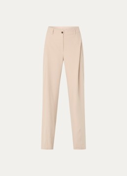 Moscow Dames Colette high waist straight fit pantalon met steekzakken in de kleur Beige