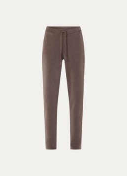 Moscow Dames Almas high waist slim fit joggingbroek met steekzakken in de kleur Roodbruin