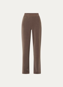 Moscow Dames High waist straight fit joggingbroek met steekzakken in de kleur Lichtbruin