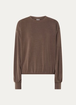 Moscow Dames Sweater met ronde hals in de kleur Donkerbruin